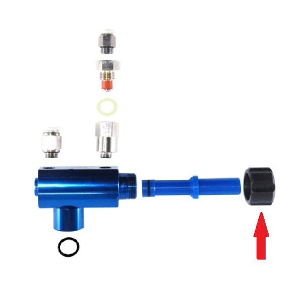 Equipamentos para pintura eletrostática a pó – Porca de fixação do ejetor da câmara oval