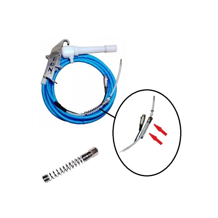 Equipamentos para pintura eletrostática a pó – Conexão com mola do cabo de alta tensão