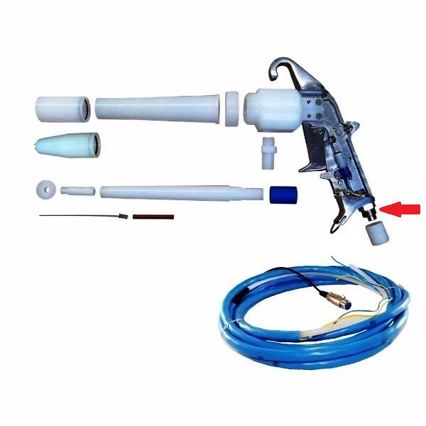 Equipamentos para pintura eletrostática a pó – Prensa Cabo de Alta Tensão (Niple Metálico)