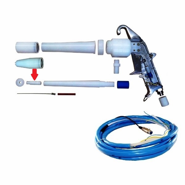 Equipamentos para pintura eletrostática a pó – Prolongador do dispersor PTM1, PTM2