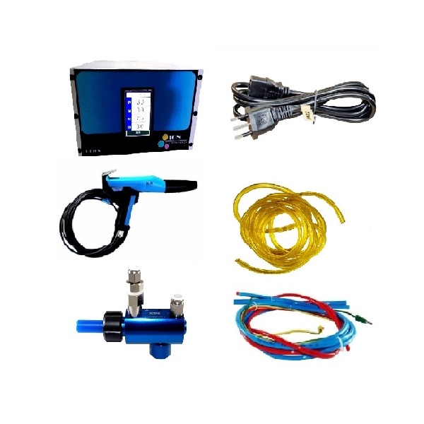 Equipamentos para pintura eletrostática a pó – Equipamento Órion  Fonte + Pistola + Câmara + Chicote pneumático + Suporte