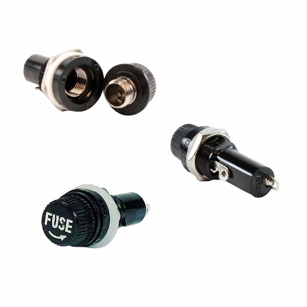 Equipamentos para pintura eletrostática a pó – Porta Fusível (para fusível 2 Amperes) Preto