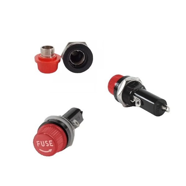 Equipamentos para pintura eletrostática a pó – Porta Fusível (para fusível 2 Amperes) Vermelho
